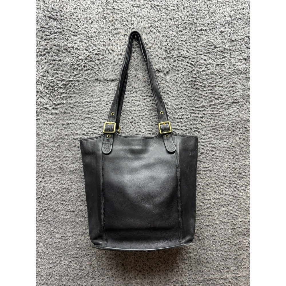 Vintage 90's Women's Coach Legacy Leather Shopper Tote Shoulder‎ Bag Black